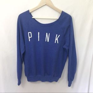 Pink Victoria’s Secret wide neck sweatshirt small